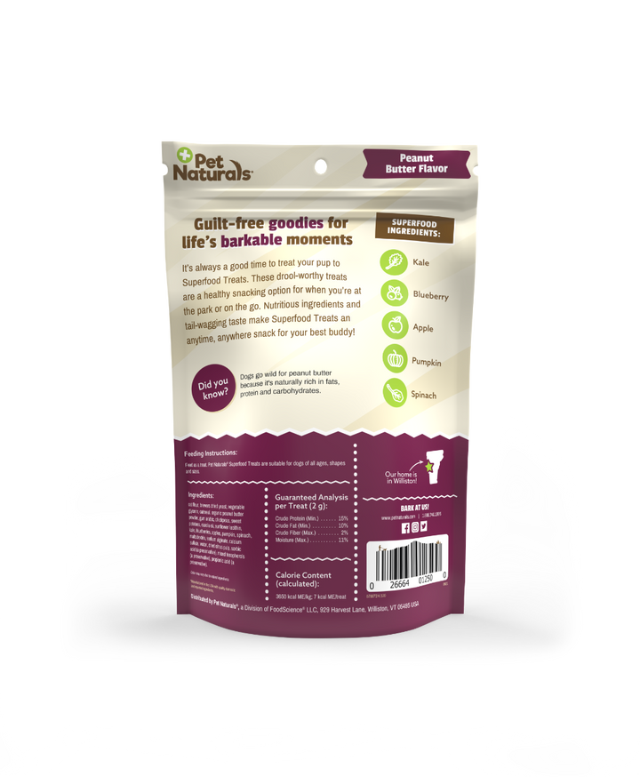 Pet Naturals® Superfood Treats - Peanut Butter (210g)