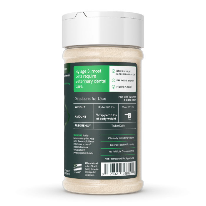 VetriScience® - Healthy Mouth Dental Powder for Dogs & Cats (120g) (previously known as Perio Support)
