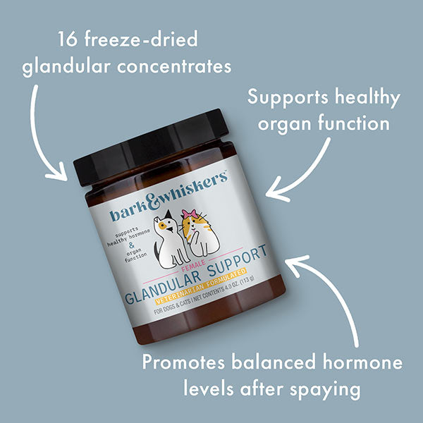 Dr. Mercola | Bark & Whiskers™ Glandular Support for Dogs & Cats - Female (113g)