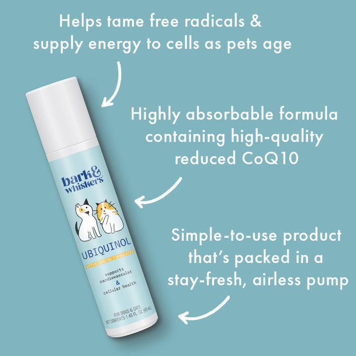 Dr. Mercola | Bark & Whiskers™ Ubiquinol Liquid Pump for Cats & Dogs (43ml)