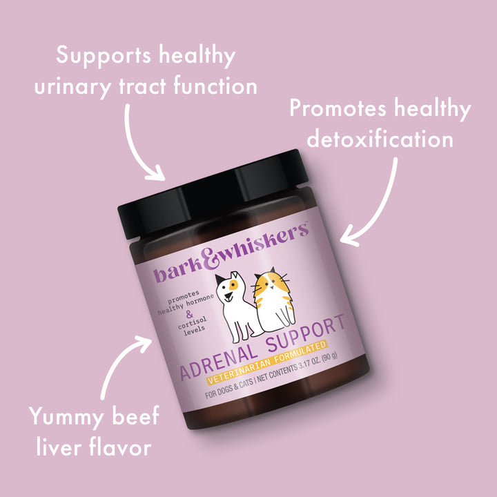 Dr. Mercola | Bark & Whiskers™ Adrenal Support for Dogs & Cats (90g), formally Canine Hormone Support