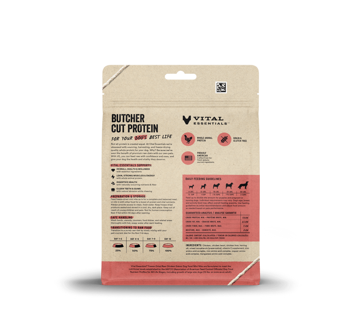 Vital Essentials® Freeze-Dried Raw Chicken Entree Dog Food Mini Nibs