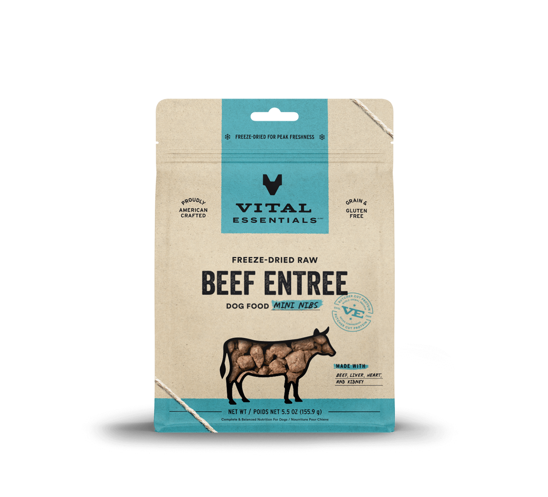 Vital Essentials® Freeze-Dried Raw Beef Entree Dog Food Mini Nibs