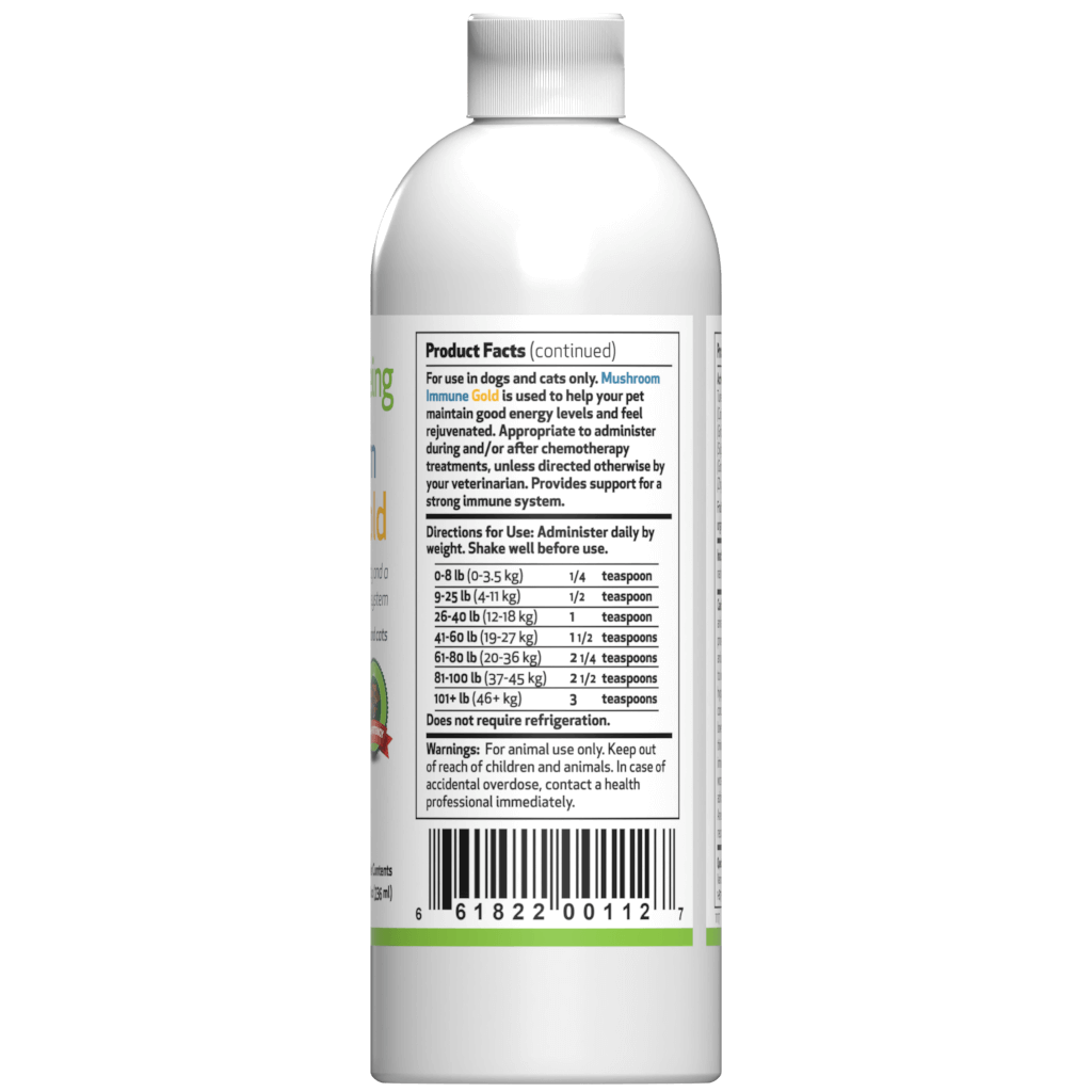 Pet Wellbeing - Mushroom Immune Gold - Holistic Cancer Support (8fl oz / 236ml)