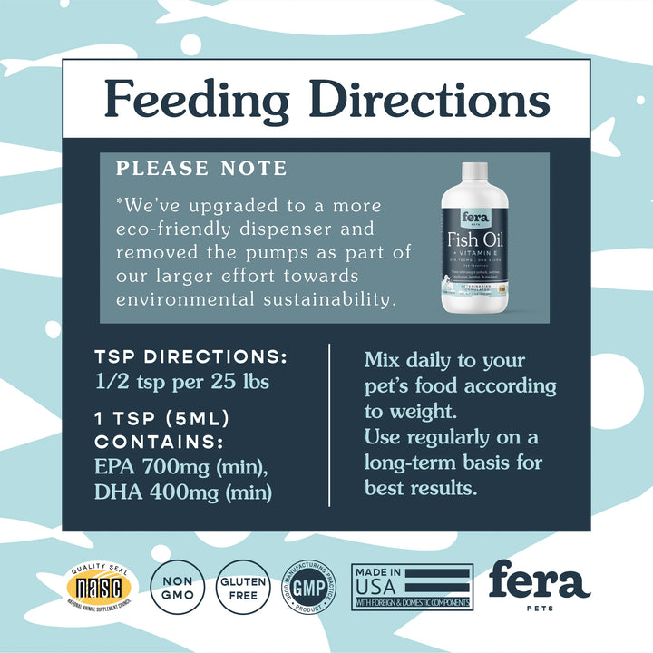 Fera Pets Fish Oil for Dogs and Cats (236.5ml / 473ml)