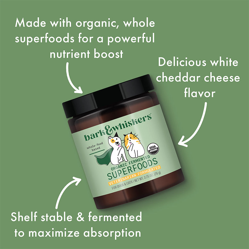 Dr. Mercola, Bark & Whiskers Organic Fermented Superfoods for Dogs and Cats (78g)