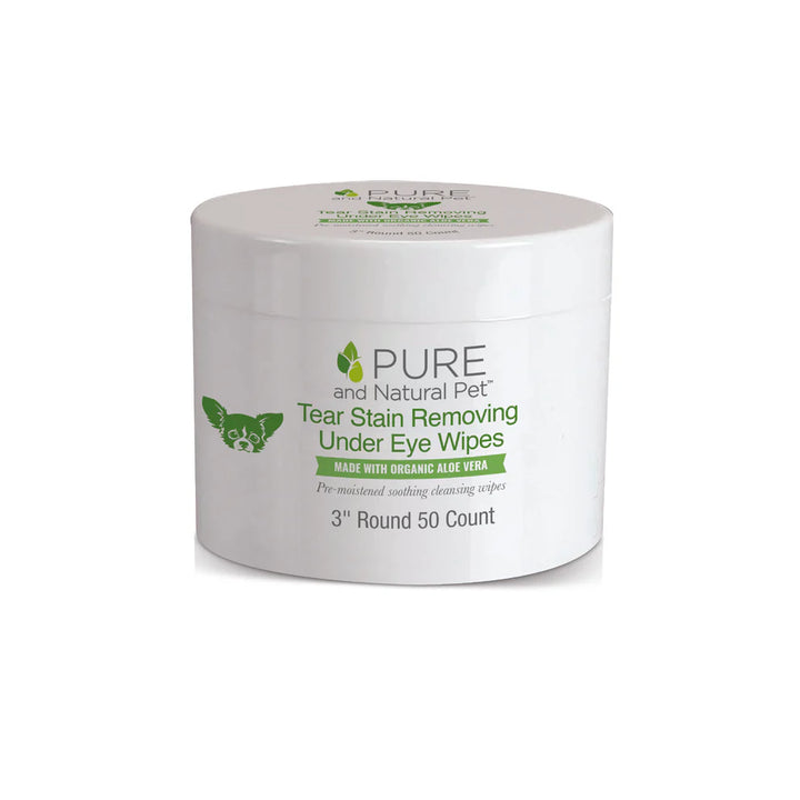 Pure and Natural Pet™ Tear Stain Removing Under Eye Wipes (50 wipes)