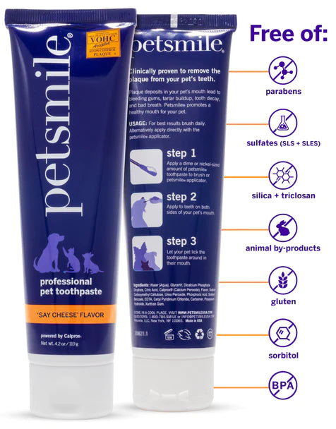 Petsmile Professional Pet Toothpaste - Cheese Flavor (4.2 oz / 119g)