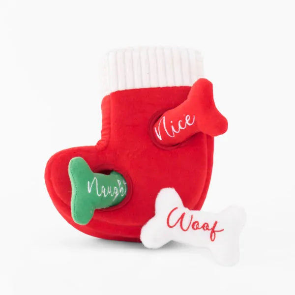 ZippyPaws Holiday Burrow® - Naughty or Nice Stocking