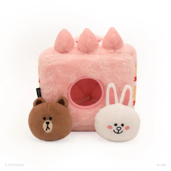 LINE FRIENDS ZippyPaws Burrow® BROWN and CONY in Cake