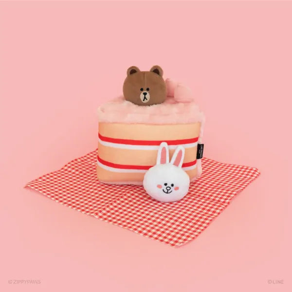 LINE FRIENDS ZippyPaws Burrow® BROWN and CONY in Cake