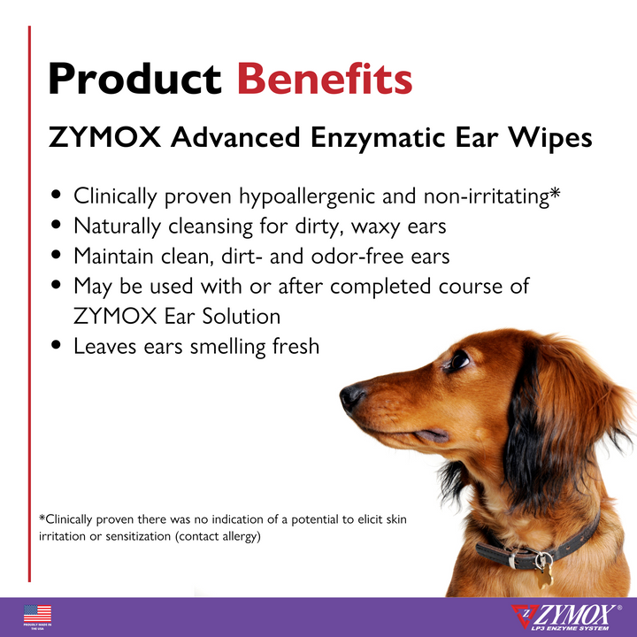 ZYMOX® Advanced Enzymatic Ear Wipes (100 pcs)