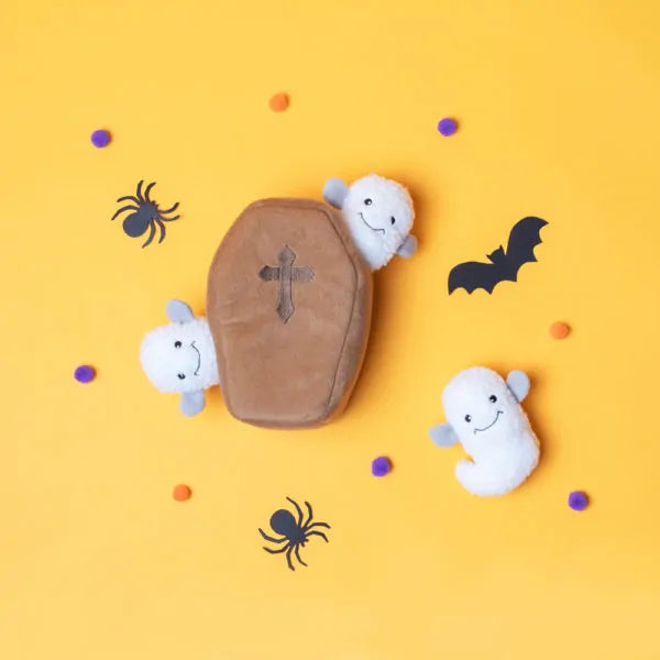 ZippyPaws Burrow™ - Coffin with Ghost