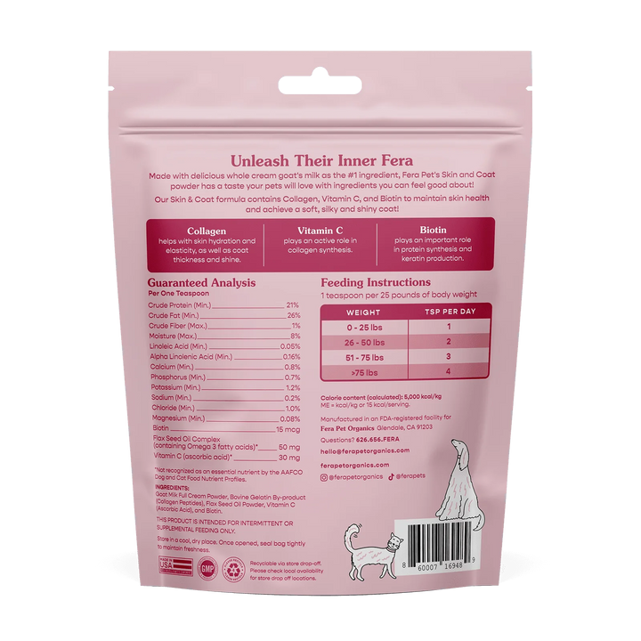 Fera Pets - Skin + Coat Goat Milk Topper (180g)