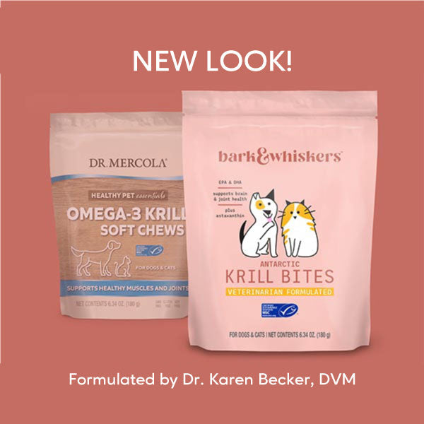 Dr. Mercola | Bark & Whiskers™ Krill Bites for Cats & Dogs (180g, 60 chews)