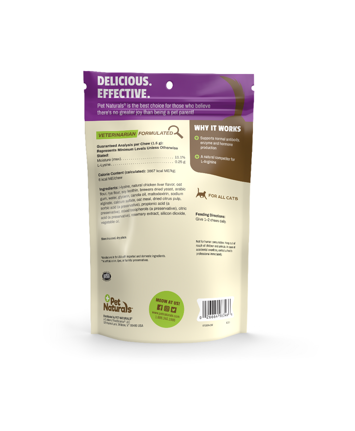 Pet Naturals® - L-Lysine Chew for Cats (60 chews)