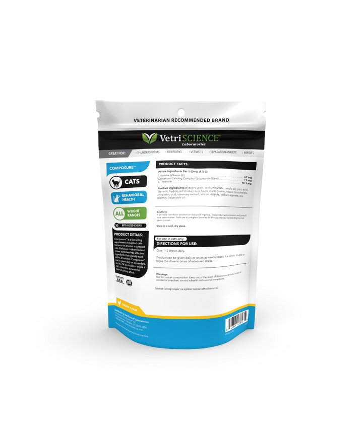 VetriScience® - Composure™ Calming Supplement for Cats (30 chews)