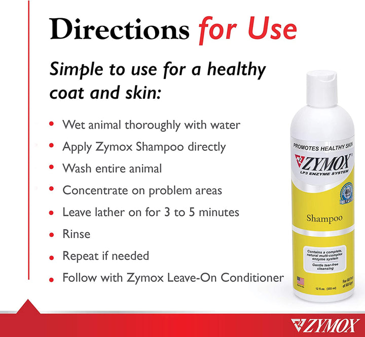 ZYMOX® Medicated Shampoo (12 oz - 355ml)