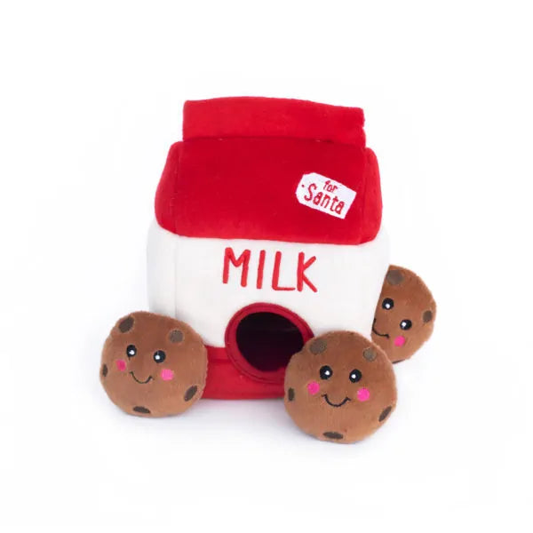 ZippyPaws Holiday Burrow™ - Santa's Milk and Cookies
