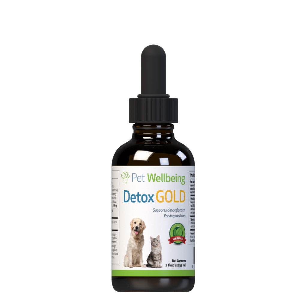 Pet Wellbeing - Detox Gold for Cats & Dogs - Gentle Detoxification & Elimination (59ml / 118ml)