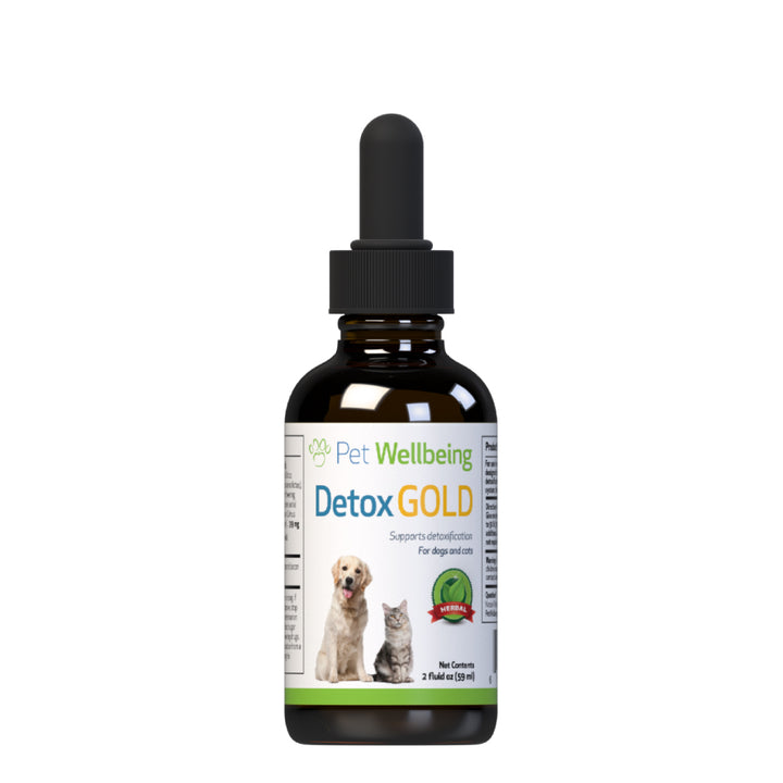 Pet Wellbeing - Detox Gold for Cats & Dogs - Gentle Detoxification & Elimination (59ml / 118ml)