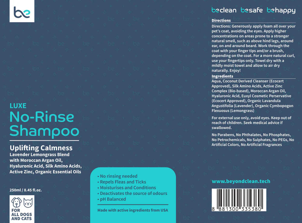 Beyond Clean LUXE No-Rinse Shampoo (Spray / Foaming) - Uplifting Calmness