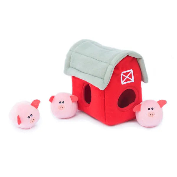 ZippyPaws Burrow™ - Pig Barn with Bubble Babiez