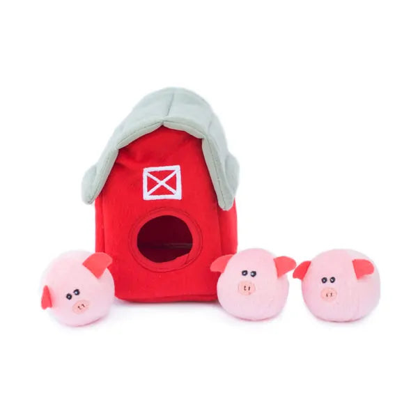 ZippyPaws Burrow™ - Pig Barn with Bubble Babiez