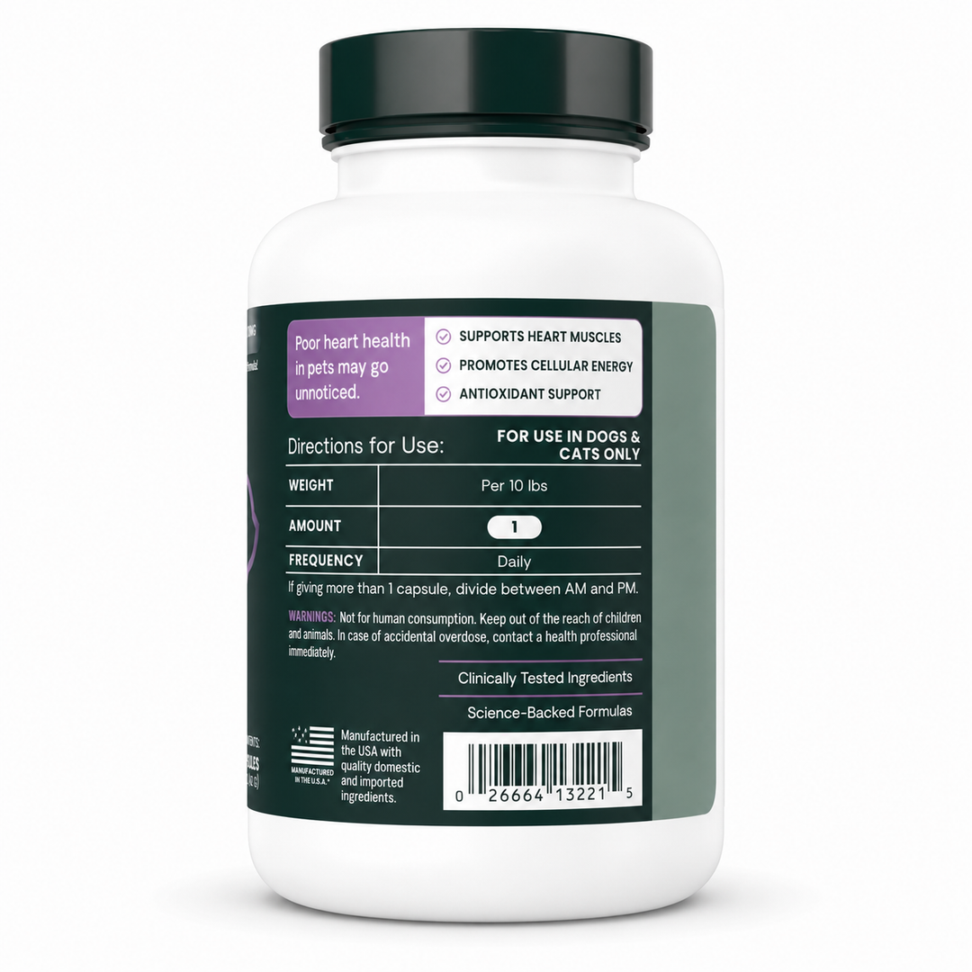 VetriScience CoQ10 Healthy Heart for Dogs & Cats (100 capsules) - formerly known as Coenzyme Q10 (10mg, 100 Capsules)