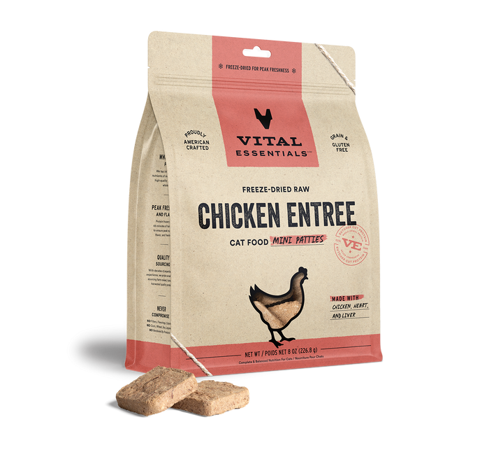 Vital Essentials® Freeze-Dried Raw Chicken Entree Cat Food Mini Nibs, 8oz