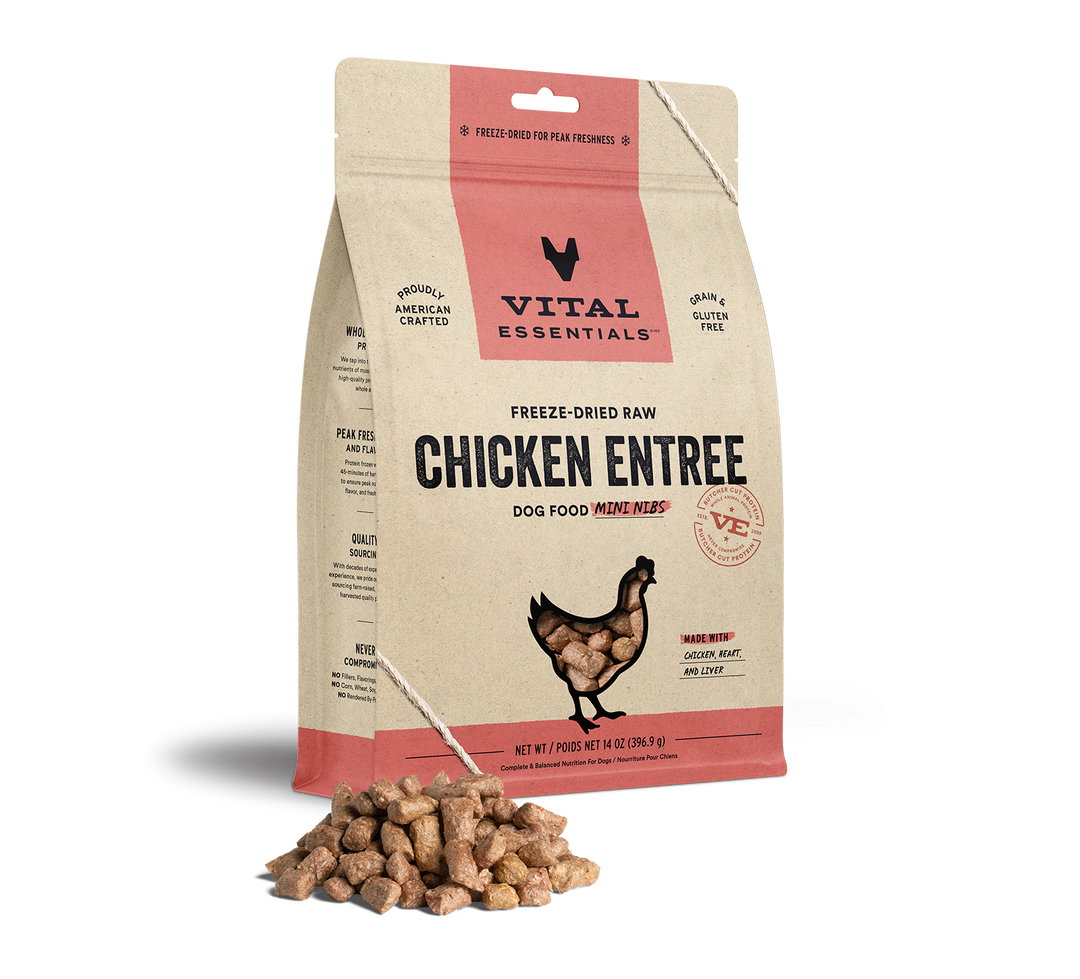 Vital Essentials® Freeze-Dried Raw Chicken Entree Dog Food Mini Nibs, 14oz