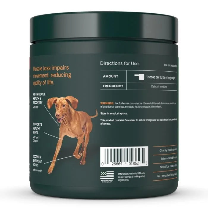 [ NEW! ] VetriScience® HMB Healthy Muscle & Strength (240g) - Vet-developed muscle formula for dogs