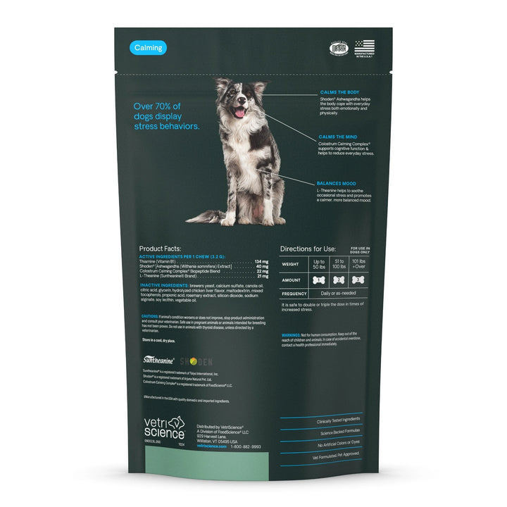 VetriScience® Calm & Confident Long Lasting (formally Composure Long Lasting) Calming Supplement for Dogs (50 chews)