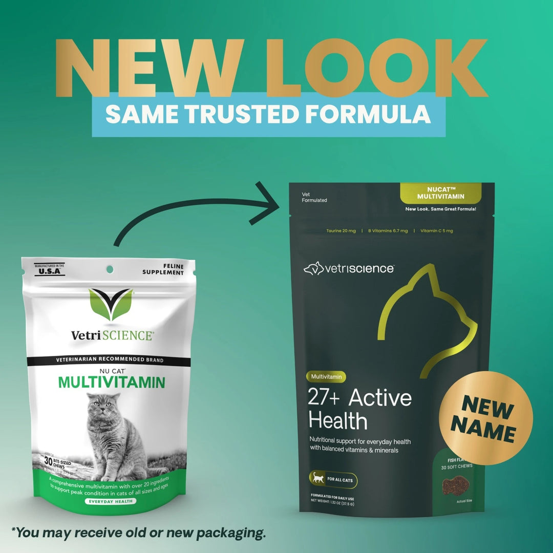 VetriScience 27+ Active Health for Cats (30 chews) - previously Nu Cat™ Multivitamin (30 chews)