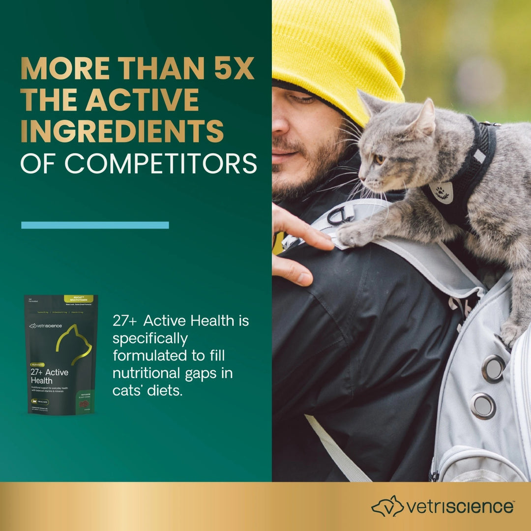 VetriScience 27+ Active Health for Cats (30 chews) - previously Nu Cat™ Multivitamin (30 chews)