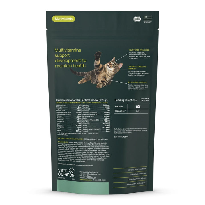 VetriScience 27+ Active Health for Cats (30 chews) - previously Nu Cat™ Multivitamin (30 chews)