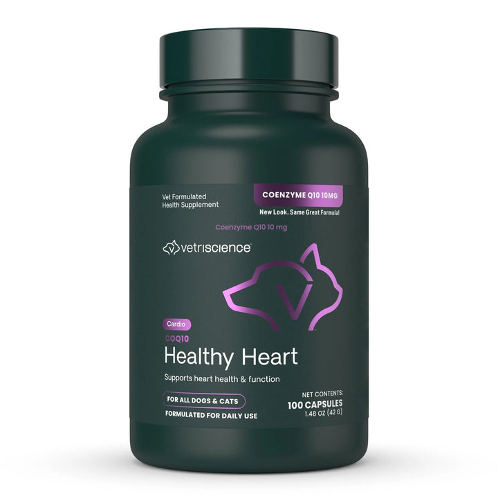 VetriScience CoQ10 Healthy Heart for Dogs & Cats (100 capsules) - formerly known as Coenzyme Q10 (10mg, 100 Capsules)