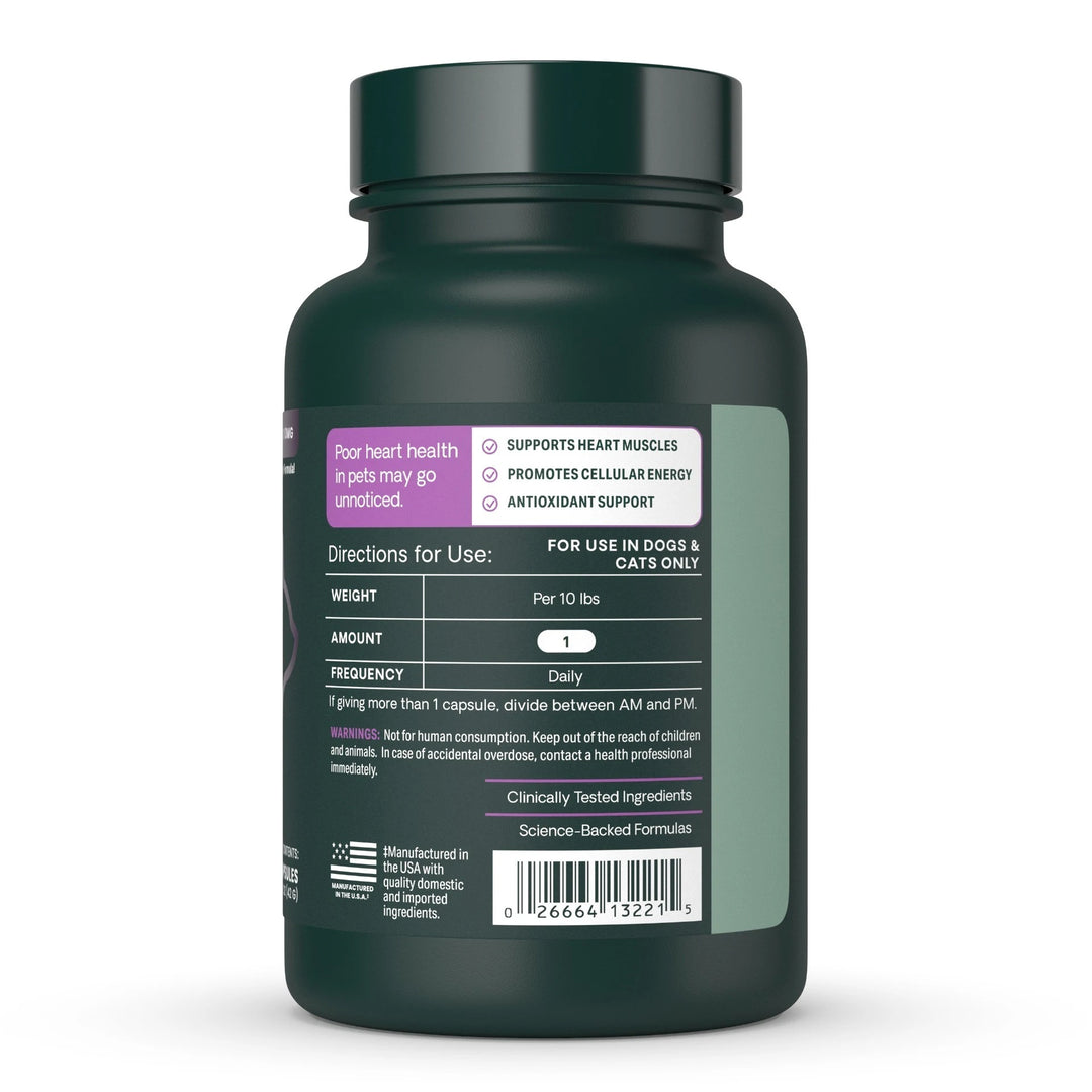 VetriScience CoQ10 Healthy Heart for Dogs & Cats (100 capsules) - formerly known as Coenzyme Q10 (10mg, 100 Capsules)