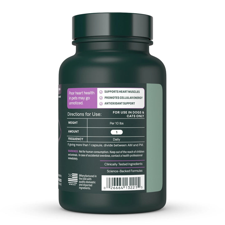 VetriScience CoQ10 Healthy Heart for Dogs & Cats (100 capsules) - formerly known as Coenzyme Q10 (10mg, 100 Capsules)