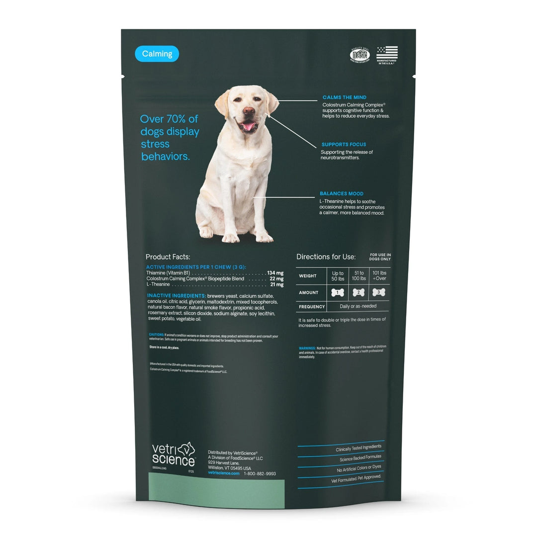 VetriScience Calm & Confident, formally Composure Calming Supplement for Dogs (45 chews, Bacon Flavor)
