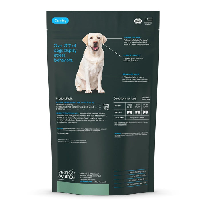 VetriScience Calm & Confident, formally Composure Calming Supplement for Dogs (45 chews, Bacon Flavor)