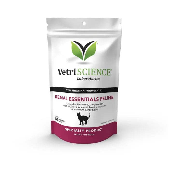 VetriScience® - Renal Essentials Kidney Supplement for Cats (120 Chews ...