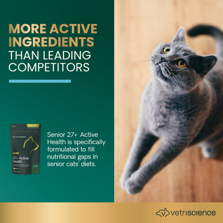 VetriScience SENIOR 27+ Active Health for Cats (30 chews) formally Nu Cat Senior Multivitamin