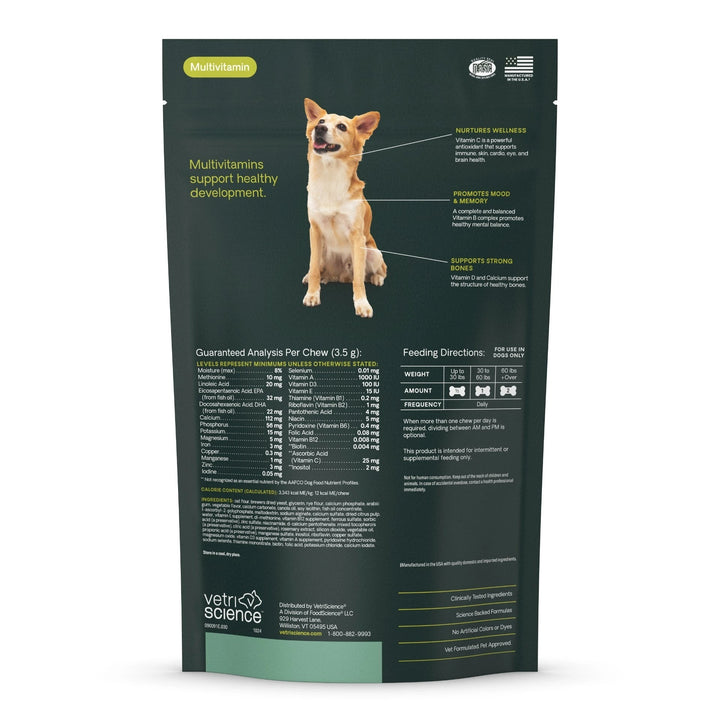 [NEW LOOK!] VetriScience 27+ Active Health for Dogs, 30 chews (previously known as Canine Plus™ Multivitamin)