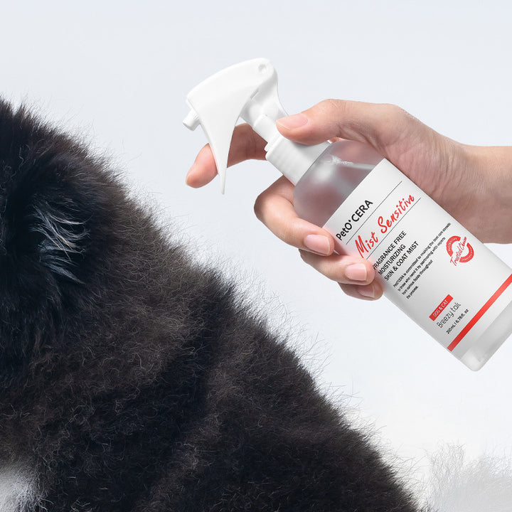 PetOCERA Mist Sensitive 200ml – gentle, fragrance-free coat-conditioning mist for sensitive pets.