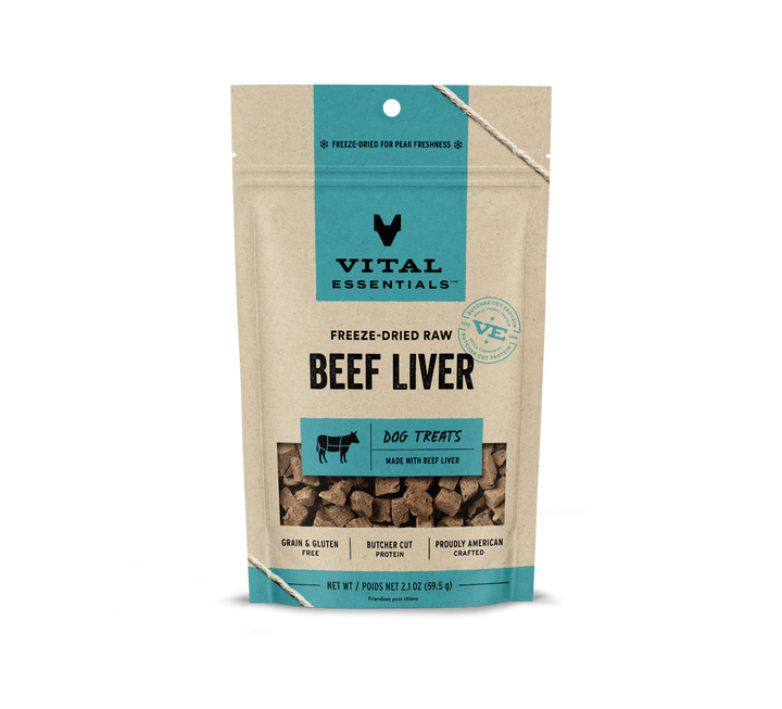 Vital Essentials® Freeze-Dried Beef Liver Dog Treats, 2.1 oz