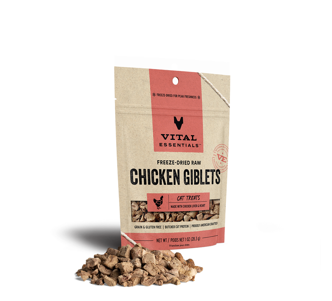 Vital Essentials® Freeze-Dried Chicken Giblets Cat Treats, 1 oz