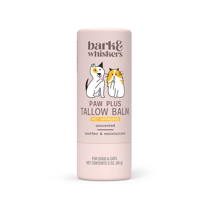 [ NEW! ] Bark & Whiskers Paw Plus Tallow Balm for Dogs and Cats, 2oz/56g. Unscented, soothes and moisturizes
