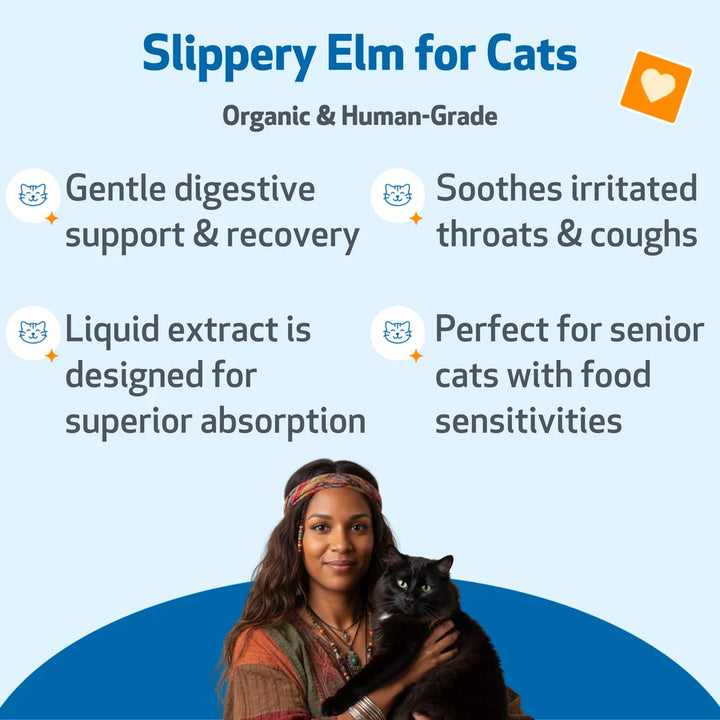 [ NEW! ] Pet Wellbeing Slippery Elm (2oz) - for Healthy Digestive Tract and Throat Tissue in Dogs