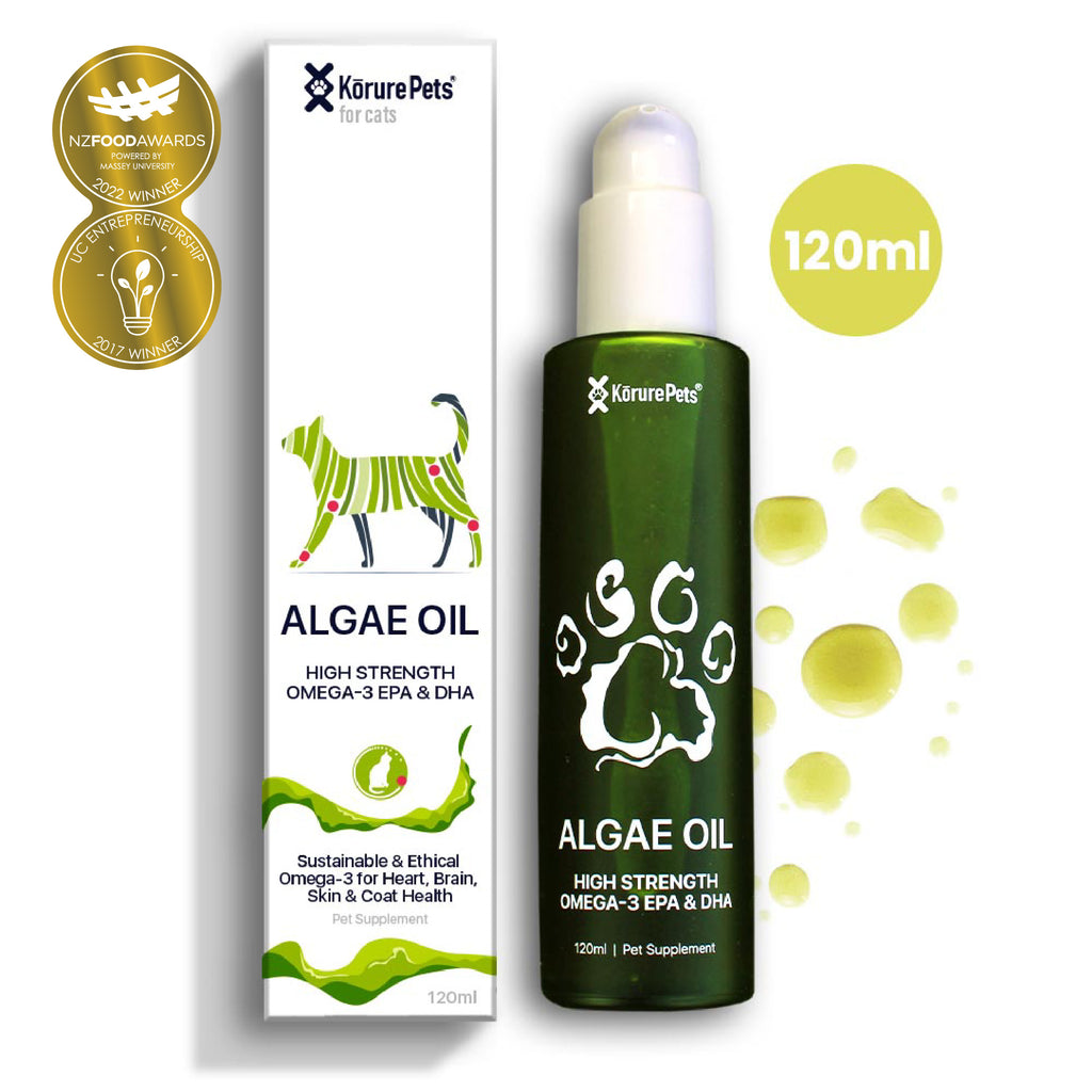Kōrure Pets Cat Algae Oil (Brain, Heart and Coat Health) - 50ml / 120ml